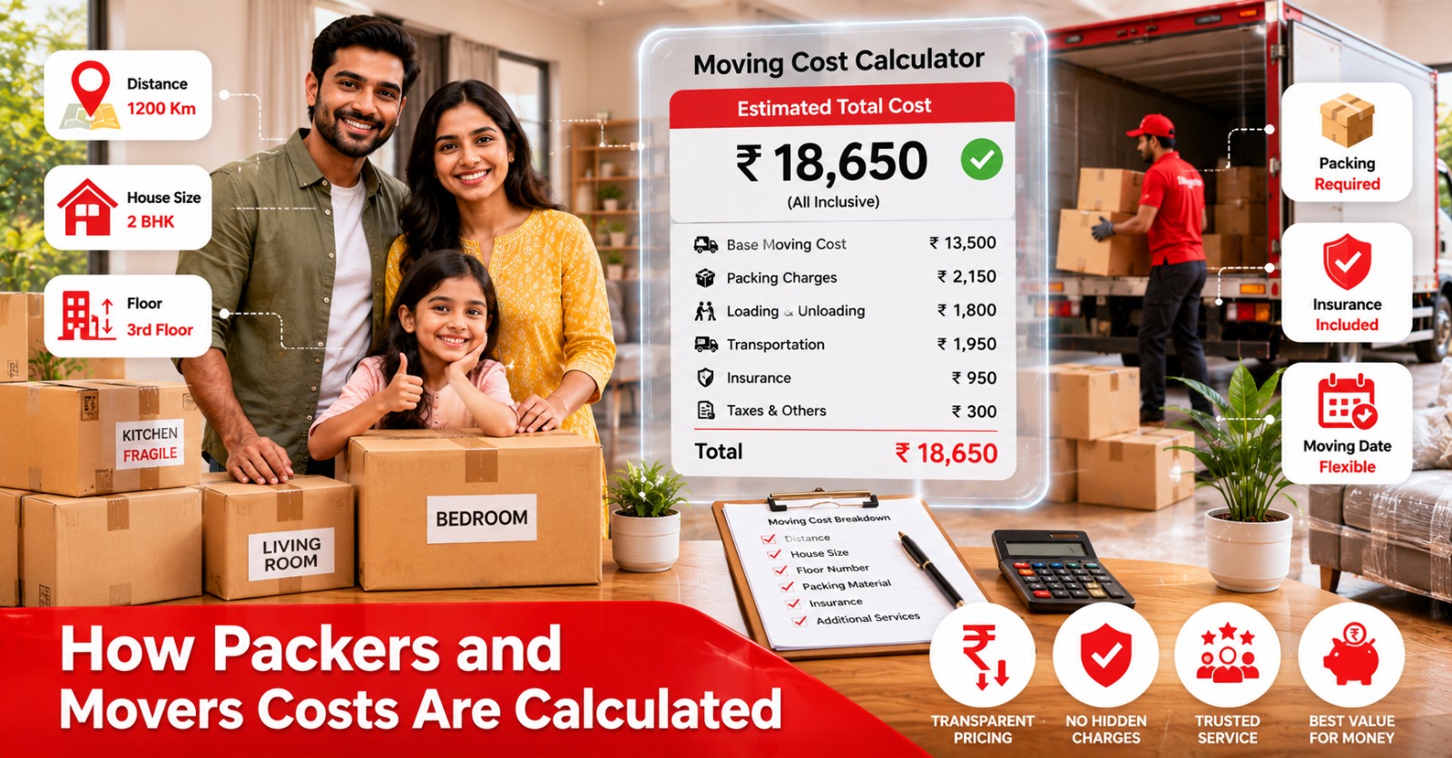 How Packers and Movers Costs Are Calculated: A Complete Pricing Guide for Home Relocation